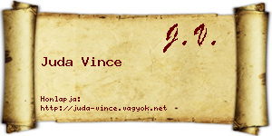 Juda Vince névjegykártya